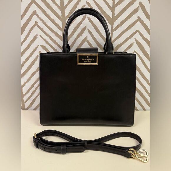 Kate Spade Reegan Smooth Leather Medium Satchel with Crossbody Strap - Picture 5 of 13